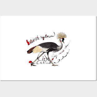 Grey Crowned Crane, Mahem Posters and Art